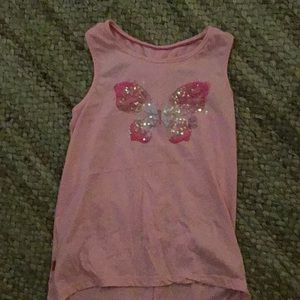Pink butterfly shirt